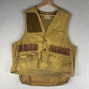 Vintage Nesco Hunting Vest With Game Pouch Made in Japan XL